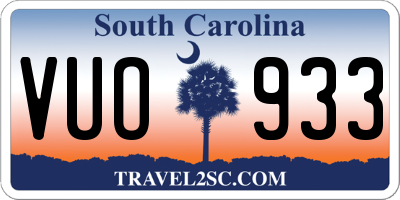 SC license plate VUO933