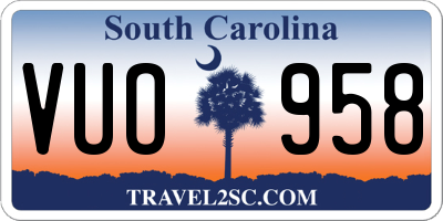 SC license plate VUO958