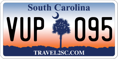 SC license plate VUP095