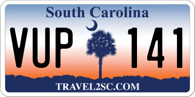 SC license plate VUP141