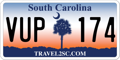SC license plate VUP174