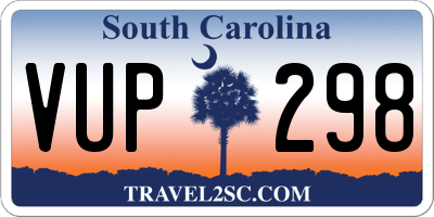 SC license plate VUP298