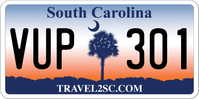 SC license plate VUP301