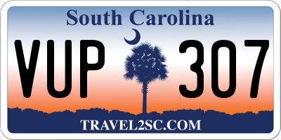 SC license plate VUP307