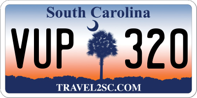 SC license plate VUP320
