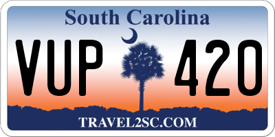 SC license plate VUP420