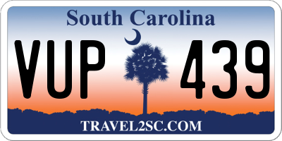 SC license plate VUP439