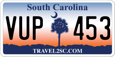 SC license plate VUP453