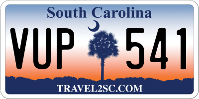 SC license plate VUP541