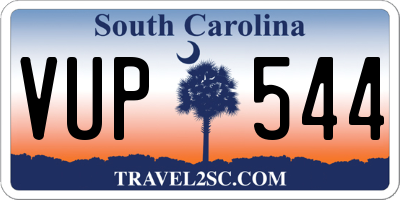 SC license plate VUP544