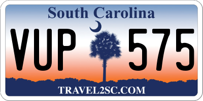SC license plate VUP575