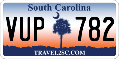 SC license plate VUP782