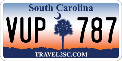 SC license plate VUP787