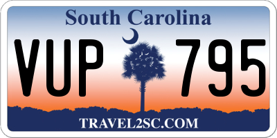 SC license plate VUP795