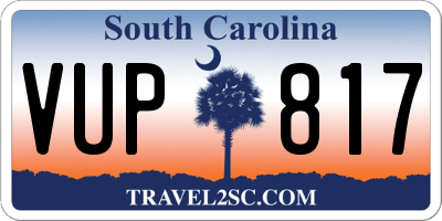 SC license plate VUP817