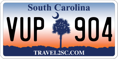 SC license plate VUP904