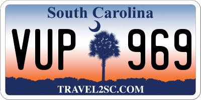 SC license plate VUP969