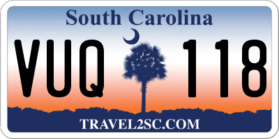 SC license plate VUQ118