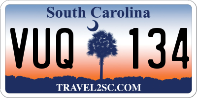 SC license plate VUQ134
