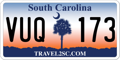 SC license plate VUQ173