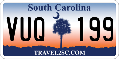 SC license plate VUQ199