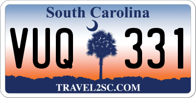SC license plate VUQ331