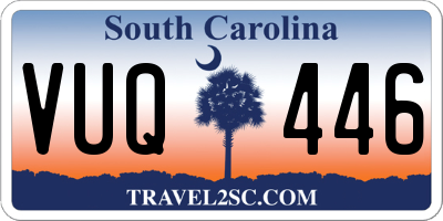 SC license plate VUQ446