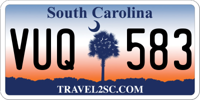 SC license plate VUQ583