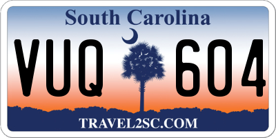 SC license plate VUQ604