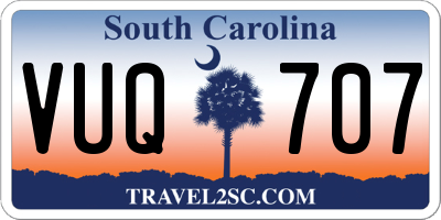 SC license plate VUQ707