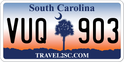 SC license plate VUQ903