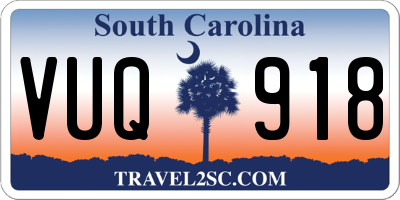 SC license plate VUQ918