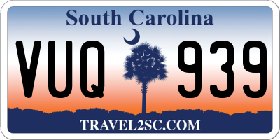 SC license plate VUQ939