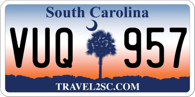 SC license plate VUQ957