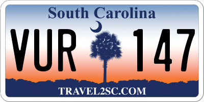 SC license plate VUR147