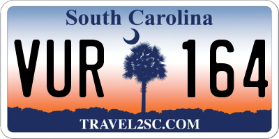 SC license plate VUR164