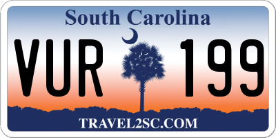 SC license plate VUR199
