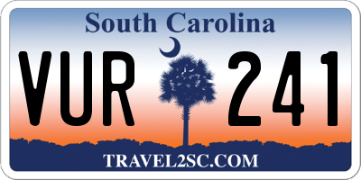 SC license plate VUR241