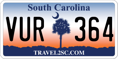 SC license plate VUR364