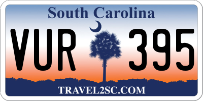 SC license plate VUR395