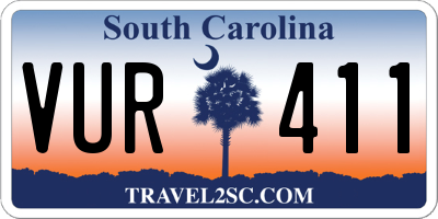 SC license plate VUR411