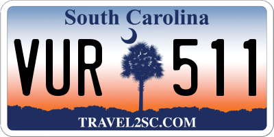 SC license plate VUR511