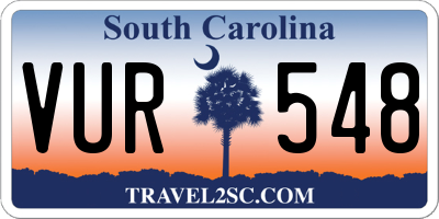 SC license plate VUR548