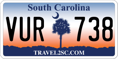 SC license plate VUR738
