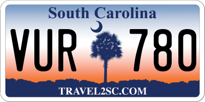 SC license plate VUR780