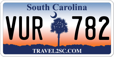 SC license plate VUR782