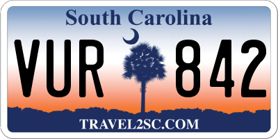 SC license plate VUR842