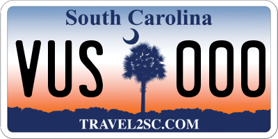 SC license plate VUS000