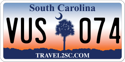 SC license plate VUS074