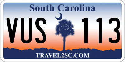 SC license plate VUS113